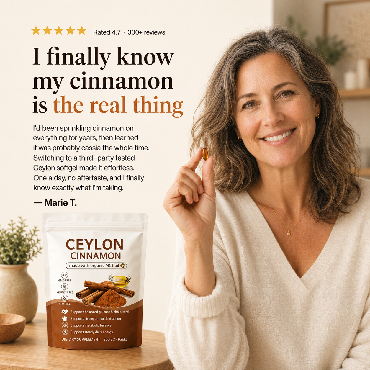 True Ceylon Cinnamon Softgels with MCT Oil